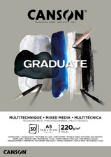 CANSON Studienblock GRADUATE MIXED MEDIA, grau, DIN A3