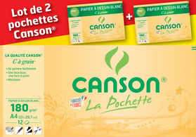 CANSON Zeichenpapier "C" à Grain, DIN A4, 2er Set CANSON Zeichenpapier "C" à Grain, DIN A4, 2er Set