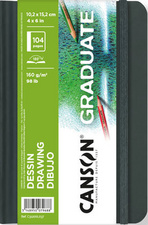 CANSON Skizzenbuch GRADUATE DRAWING, 102 x 152 mm, schwarz