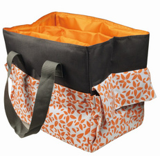 KLEIBER Bastel-/Handarbeitstasche, orange/grau