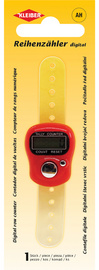 KLEIBER Digitaler Reihenzähler für Strickarbeiten, rot