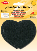 KLEIBER Jeans-Flecken Herzen, 85 x 105 mm , schwarz