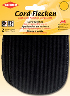 KLEIBER Cord-Flecken, 135 x 100 mm, schwarz