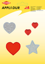 KLEIBER Applikations-Sortiment "Lovely Rainbow", 4 Motive