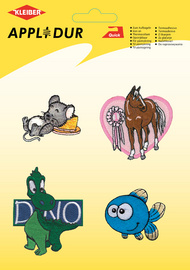 KLEIBER Applikations-Sortiment "Cartoon Animal", 4 Motive
