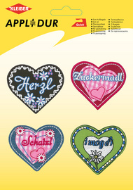 KLEIBER Applikations-Sortiment "Country Heart", 4 Motive