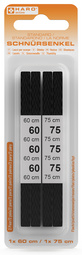 HARO Standard-Schnürsenkel, flach, 600 / 750 mm, schwarz