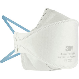 5 3M Atemschutzmasken Aura 9320D+ FFP2 NR D DIN EN 149:2001, A1:2009