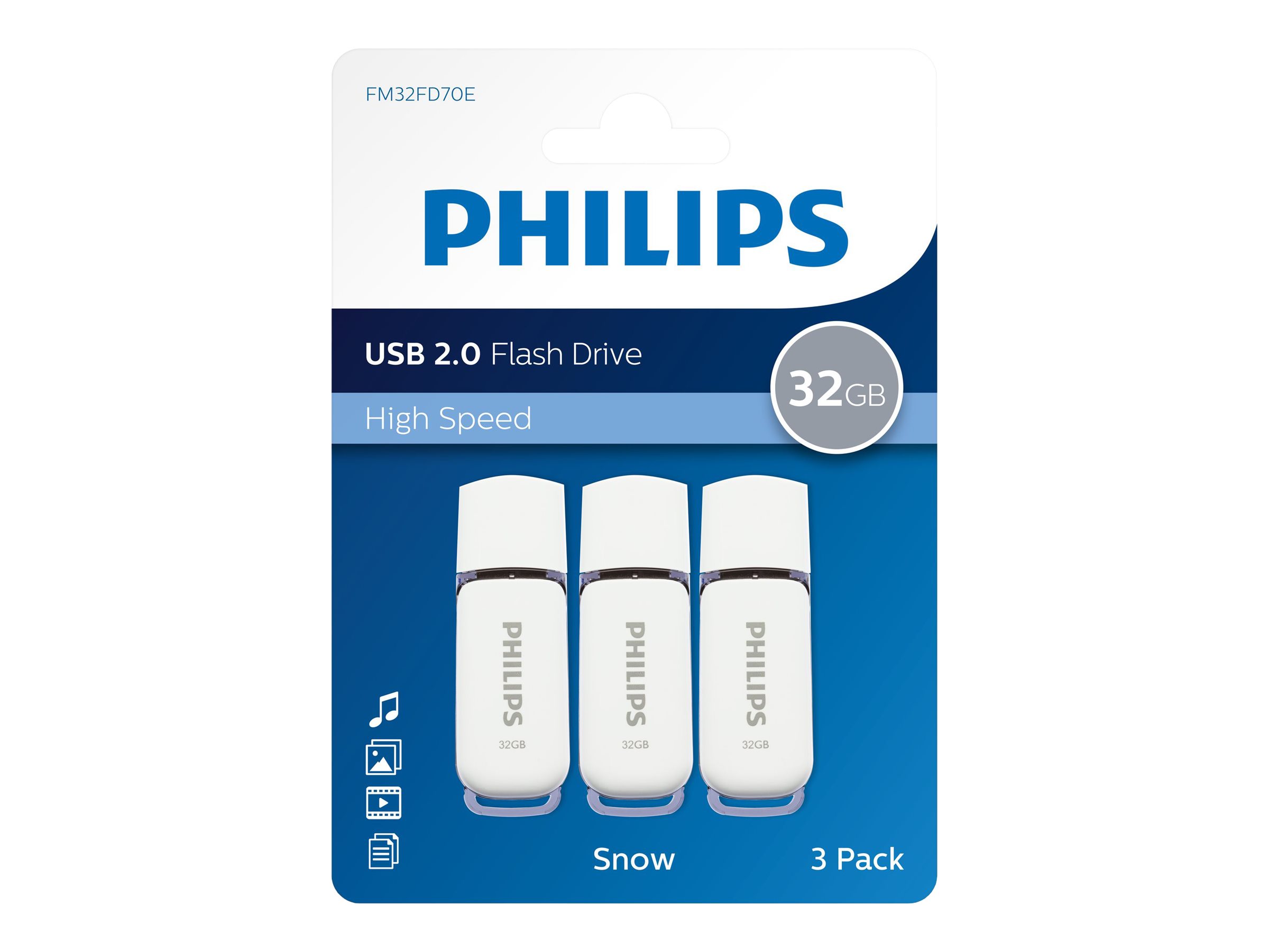 PHILIPS Snow Edition Grey 3-Pack 32GB