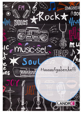 LANDRÉ Hausaufgabenheft, DIN A5, 48 Blatt, Musik-Motiv LANDRÉ Hausaufgabenheft, DIN A5, 48 Blatt, Musik-Motiv