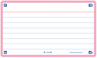 Oxford Karteikarten "Flash 2.0", 75 x 125 mm, liniert, pink