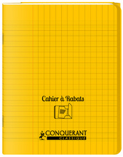 CONQUERANT CLASSIQUE Cahier à rabat 170 x 220 mm, jaune