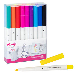 18 plottiX Sublimationsstifte für Schneideplotter 18 St. farbsortiert