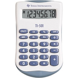 TEXAS INSTRUMENTS Taschenrechner TI-501 8-stelliges Display SuperView, Batterie