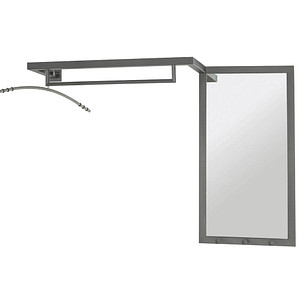 HAKU Möbel Wandgarderobe 16896 anthrazit Metall 3 Haken 108,0 x 75,0 cm