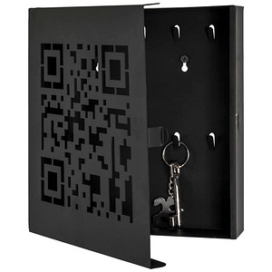 HAKU Möbel Schlüsselkasten schwarz mit 10 Haken