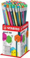 STABILO Bleistift Pencil 160 mit Radierer, 72er Display Härtegrad: HB