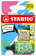 STABILO Textmarker BOSS MINI by Snooze One, 3er Etui