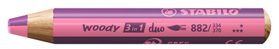 STABILO Multitalentstift woody 3 in 1 duo, pink/erika