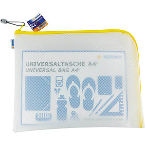 HERMA Reißverschlusstasche "Mesh Bags", DIN A4, gelb