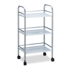 relaxdays Etagenwagen silber 40,5 x 31,0 x 75,0 cm