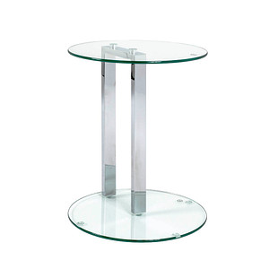 HAKU Möbel Beistelltisch Glas transparent 40,0 x 40,0 x 50,0 cm
