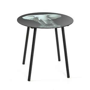HAKU Möbel Beistelltisch Glas schwarz 40,0 x 40,0 x 41,0 mm