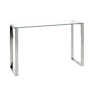 HAKU Möbel Konsolentisch Glas silber 120,0 x 40,0 x 78,0 cm