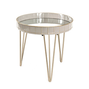 HAKU Möbel Beistelltisch Metall gold-taube 51,0 x 51,0 x 50,0 cm HAKU Möbel Beistelltisch Metall gold-taube 51,0 x 51,0 x 50,0 cm