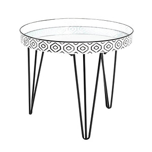 HAKU Möbel Beistelltisch Glas weiß 65,0 x 65,0 x 46,0 cm