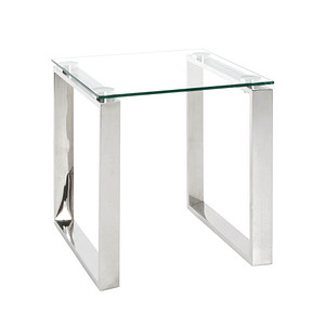 HAKU Möbel Beistelltisch Glas transparent 42,0 x 42,0 x 45,0 cm