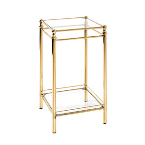 HAKU Möbel Beistelltisch Glas gold 40,0 x 40,0 x 73,0 cm