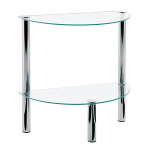 HAKU Möbel Beistelltisch Glas transparent 45,0 x 22,0 x 47,0 cm