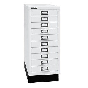 BISLEY MultiDrawer™ L2910S Schubladenschrank verkehrsweiß mit 10 Schubladen 27,8 x 38,0 x 67,0 cm