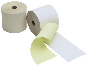 KORES Kassenrollen, 2-lagig weiß/gelb, 76 mm x 25 m x 12 mm Additionshüllen, Hü