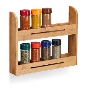 relaxdays Gewürzregal braun
