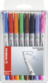 STABILO Folienstift OHPen universal, wasserlöslich, 8er Etui Strichstärke: 0,4 