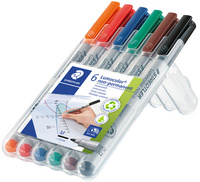 STAEDTLER Lumocolor NonPermanent-Marker 315M, 6er Etui Strichstärke: 1,0 mm (mi