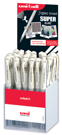uni-ball Gel-Tintenroller SIGNO UM-153, weiß, 36er Display