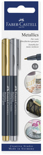 FABER-CASTELL Metallics Marker, 2er Blisterkarte
