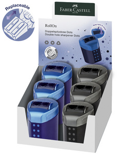 FABER-CASTELL Doppelspitzdose RollOn DOTS, im Display