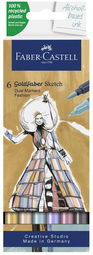 FABER-CASTELL Sketch Marker GOLDFABER, 6er Etui Fashion
