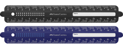 FABER-CASTELL Lineal DOTS, 300 mm, farbig sortiert