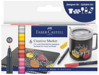 FABER-CASTELL Creative Marker, 6er Etui "Summer breeze"