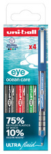 uni-ball Tintenroller eye ocean care 0.7, 4er Etui