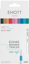 uni-ball Fineliner EMOTT, 10er Set "Pastel Colors