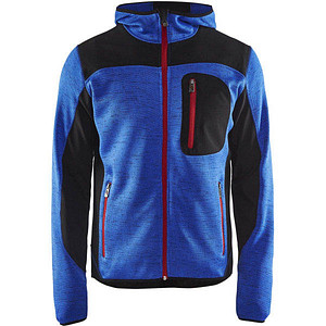 BLAKLÄDER® Herren Strickjacke 4930 kornblau/schwarz Größe S