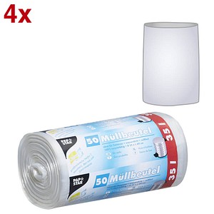 PAPSTAR Mülleimerbeutel HDPE, 35 Liter, transparent