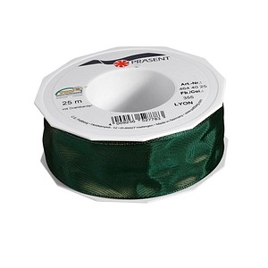 PRÄSENT Geschenkband LYON glänzend grün 40,0 mm x 25,0 m