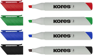 Kores Whiteboard- & Flipchart-Marker "ECO XW2", 4er Etui
